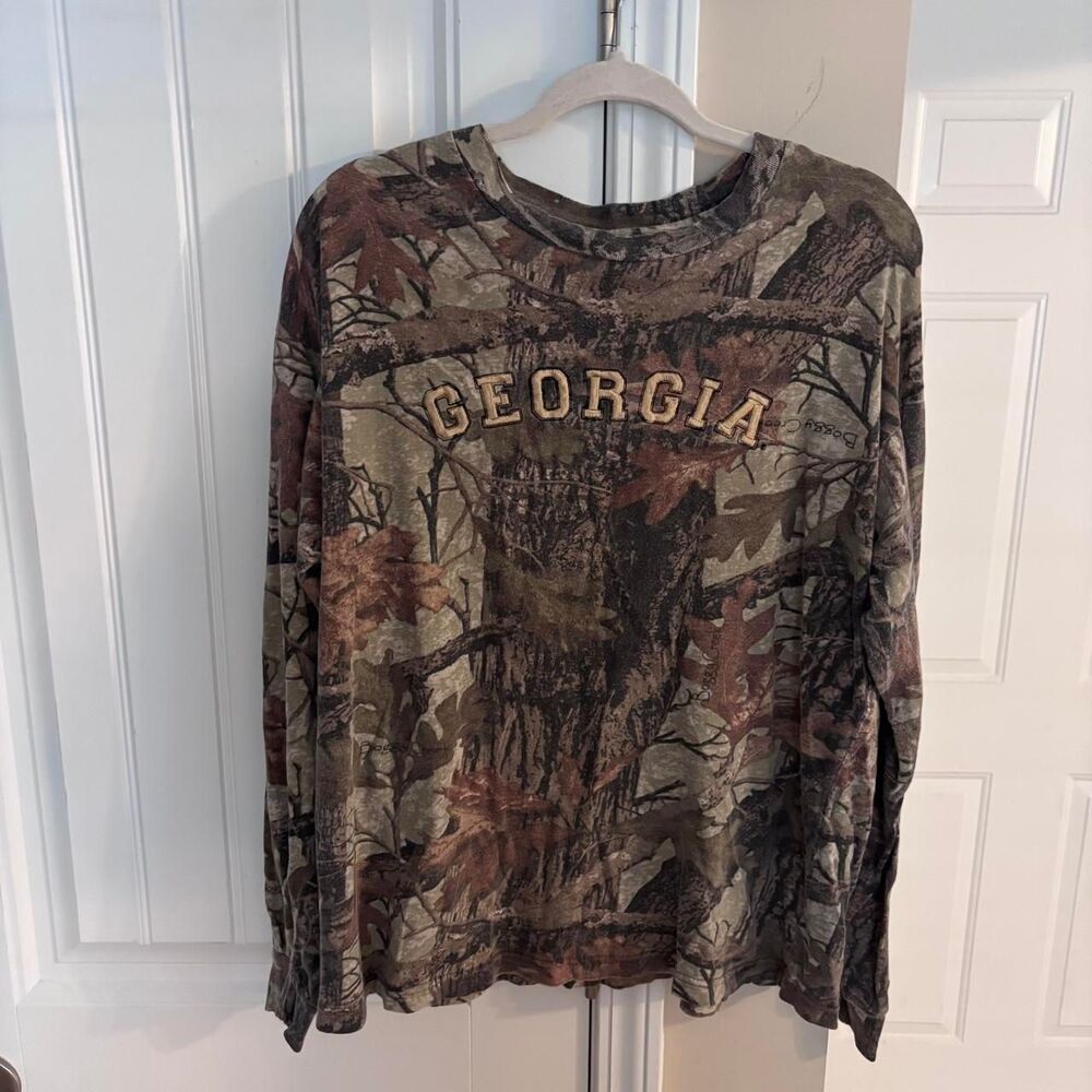 Vintage 1990s Georgia Bulldogs camo long sleeve shirt, size XL